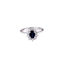Vicenza - Piazzetta Palladio 2 - Anello Soprana Donna ZAFFIRO in Oro bianco Zaffiro blu 0.58 Ct ANM6X4 ZF - ANM6X4 ZF